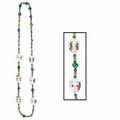 Mardi Gras Mime Bead Necklace